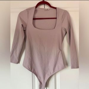 Free People intimately truth or square silverberry mauve bodysuit size small